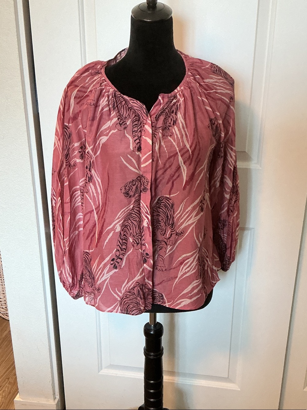 Kobi Halperin Maura Tiger-Print Blouse S